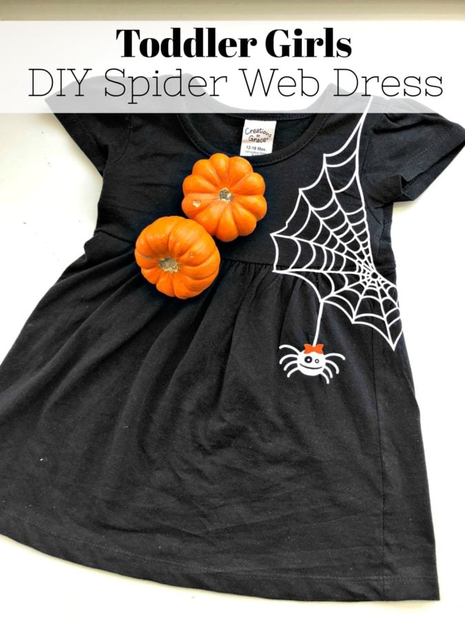 Toddler Girls DIY Spider Web Dress