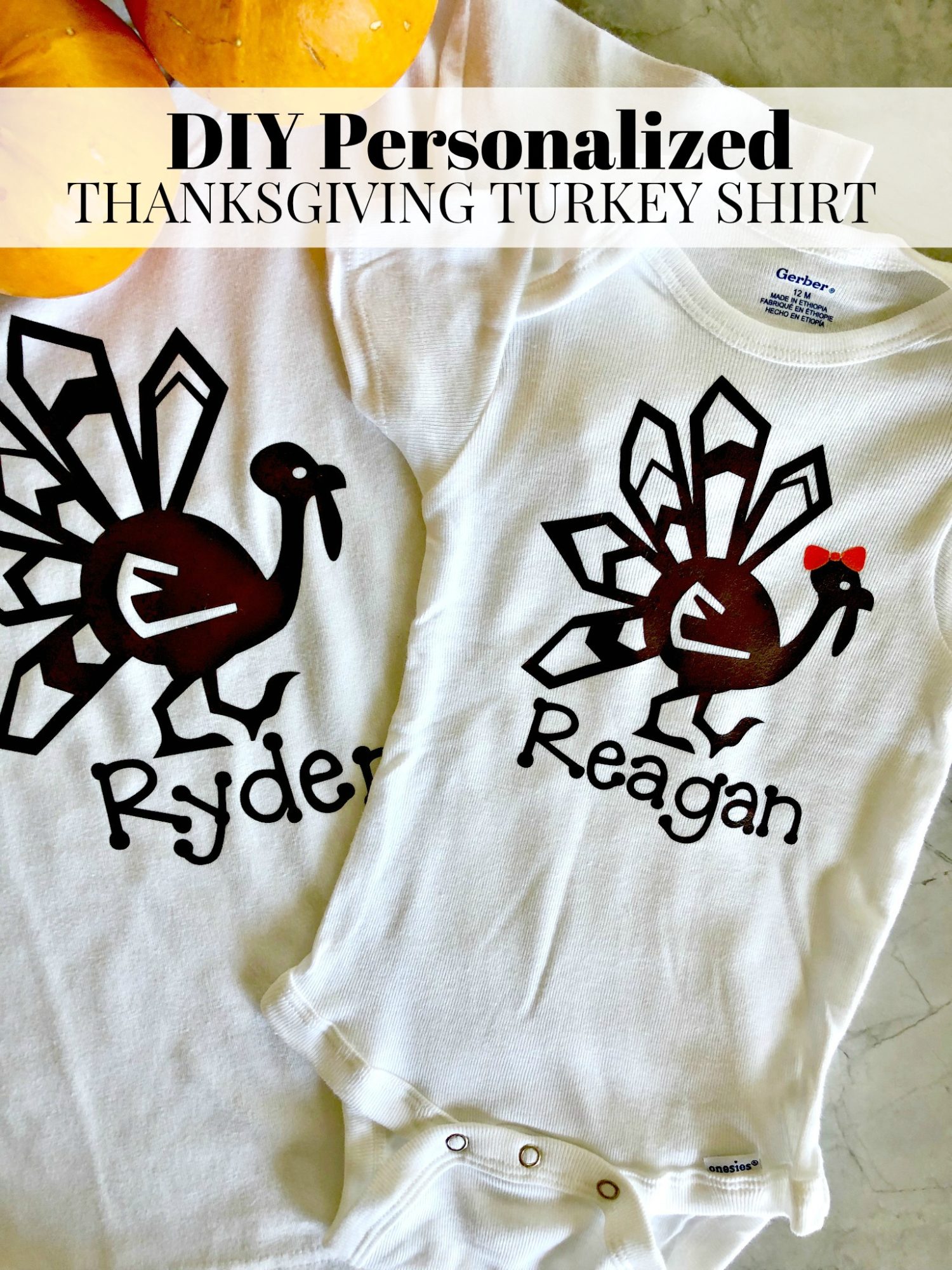 DIY Personalized Thanksgiving Turkey Shirt