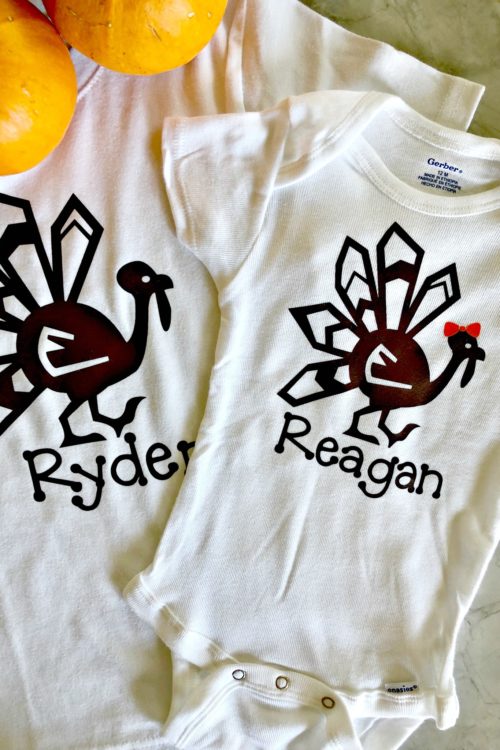 DIY Personalized Thanksgiving Turkey Shirt Photo