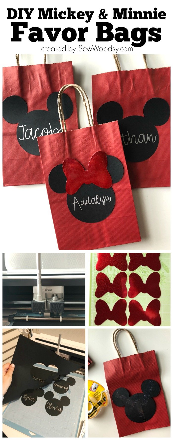 DIY Mickey & Minnie Mouse Favor Bags