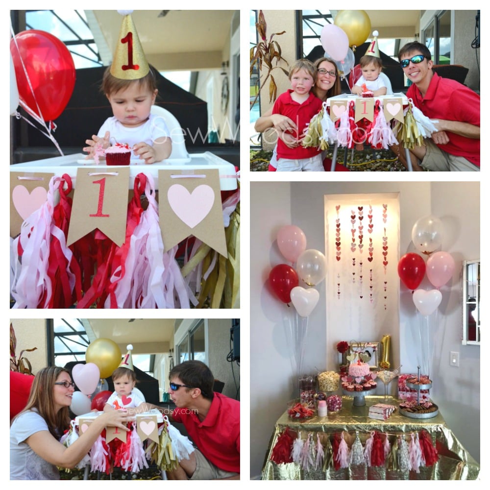 Valentines Themed First Birthday Party - Sew Woodsy