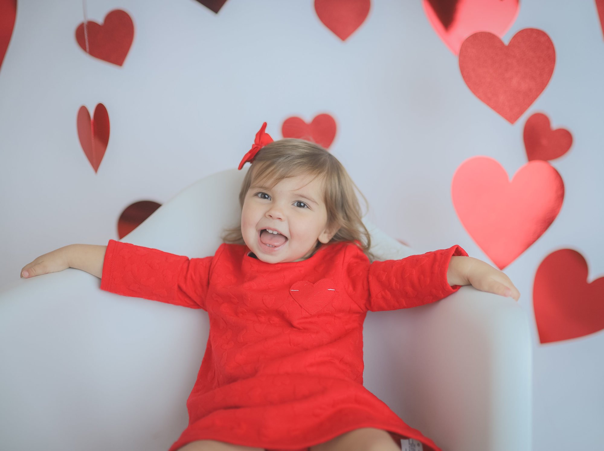 Valentines Toddler Girl Heart Photo