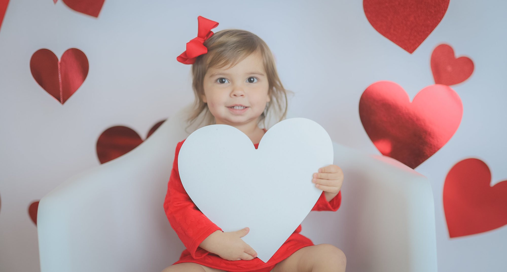 Valentines Day Toddler Heart Photo