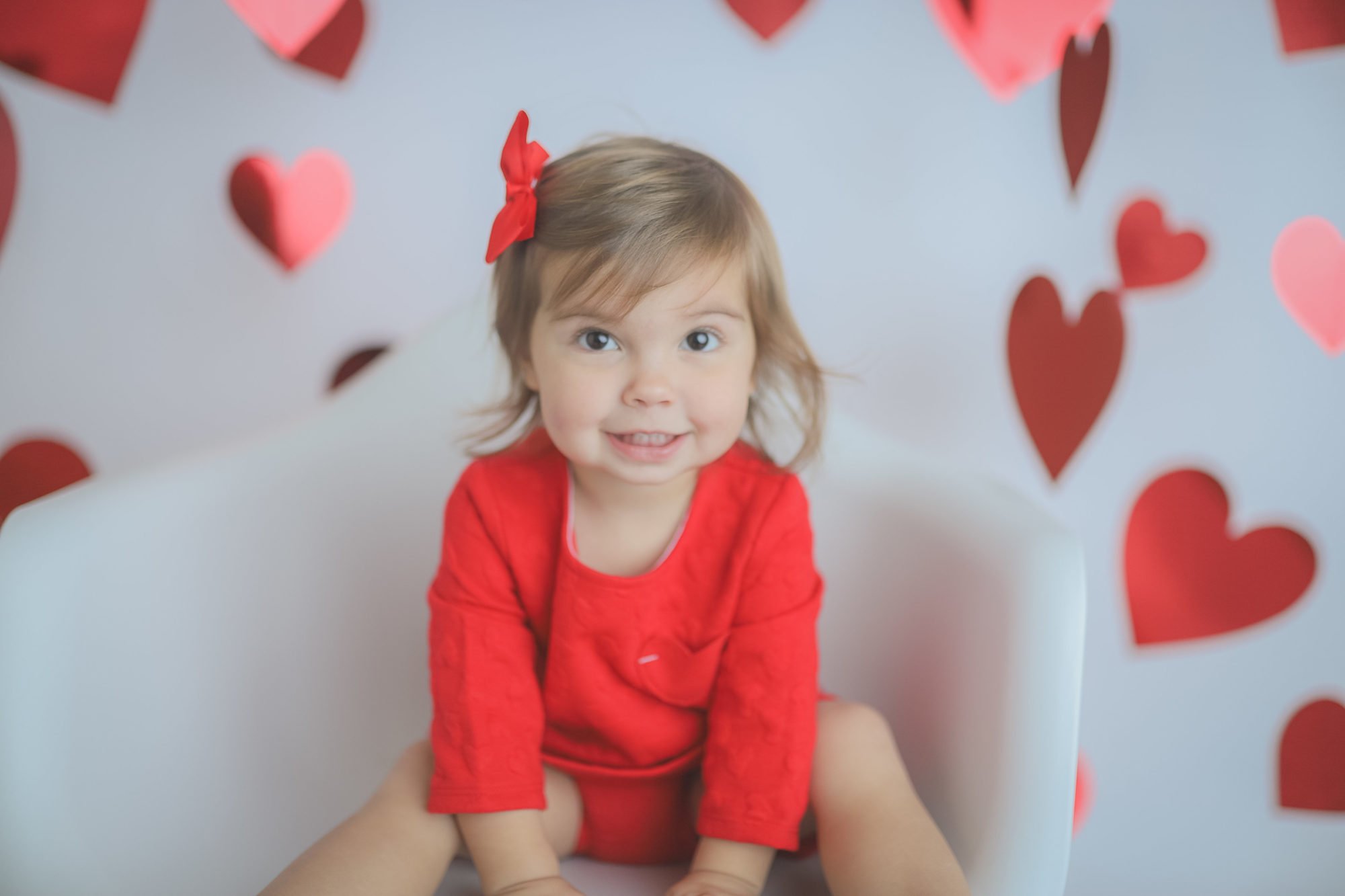 Valentines Toddler Girl Heart Photo