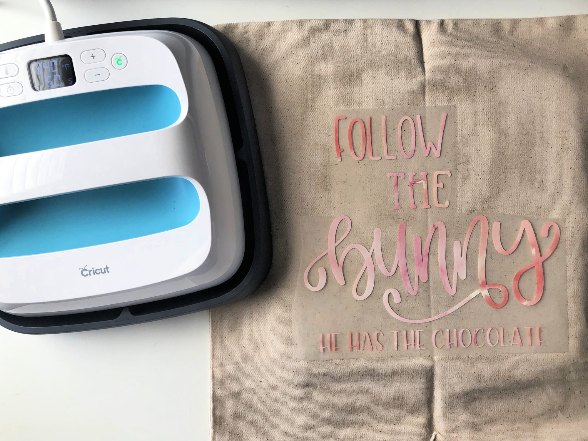 DIY Follow the Bunny Pillow with Cricut EasyPress