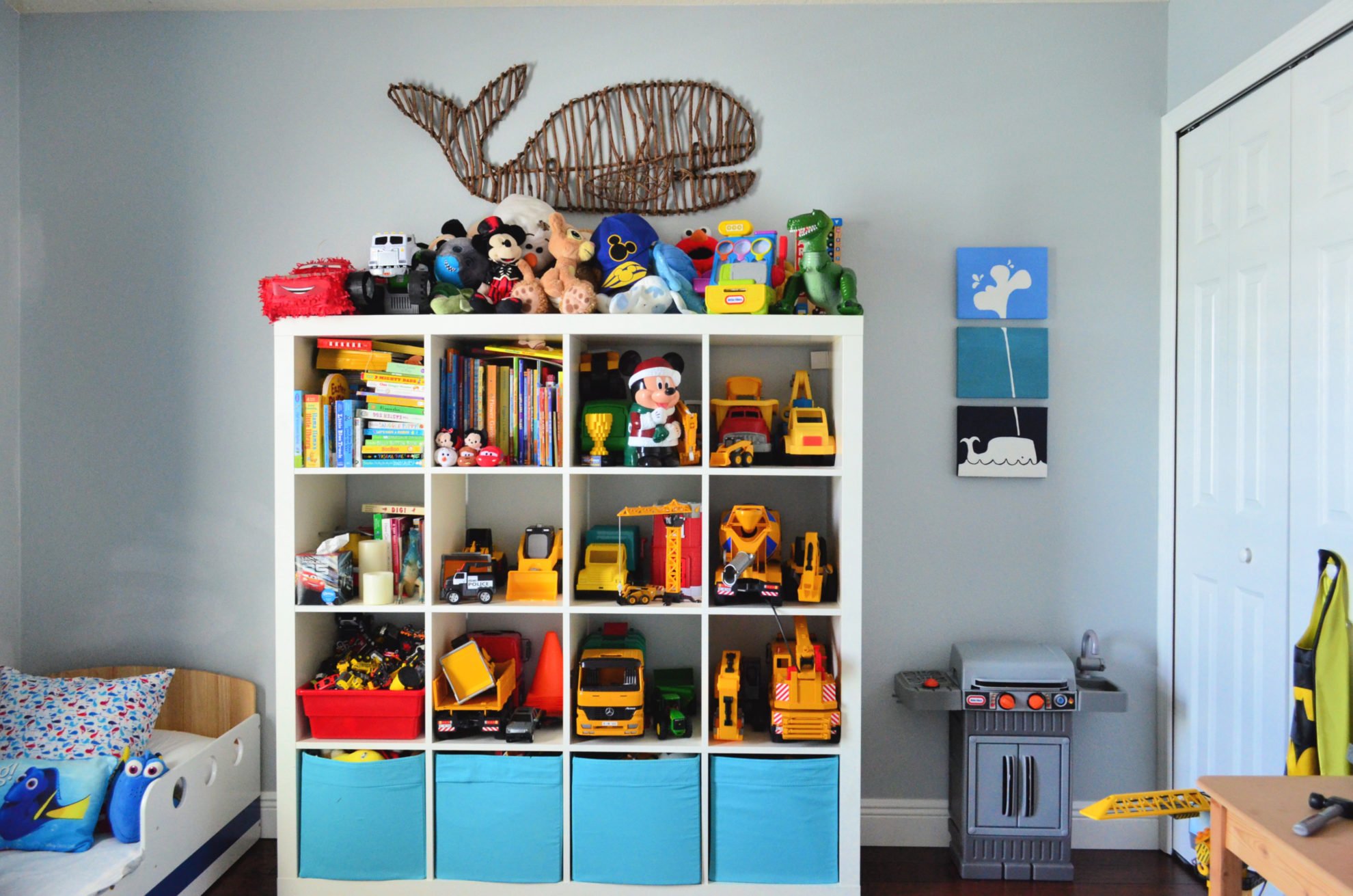 IKEA Kallax shelf unit perfect for toy storage - Sew Woodsy