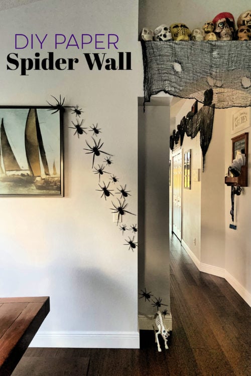 DIY Paper Spider Wall