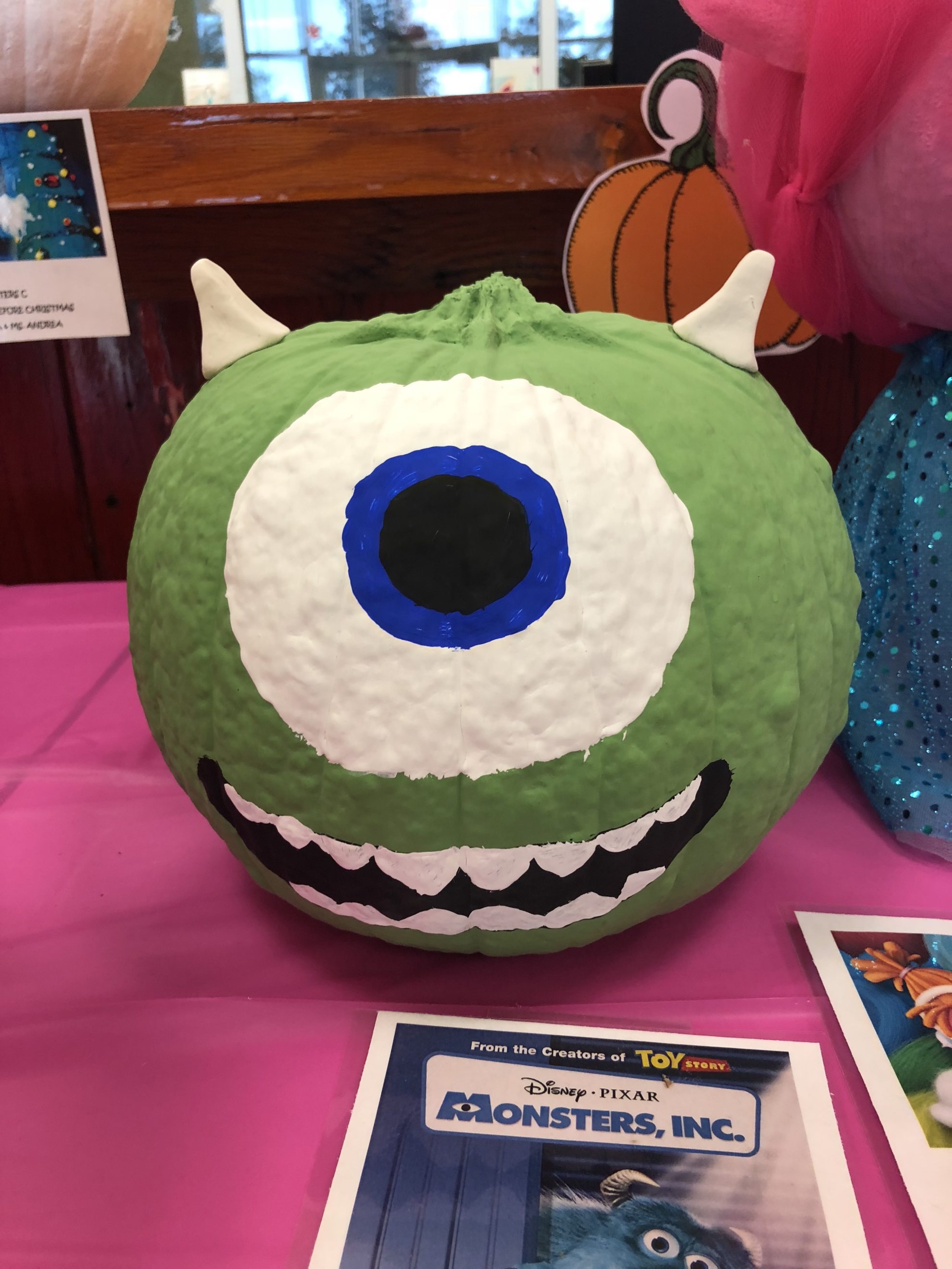 monsters inc painted pumpkin