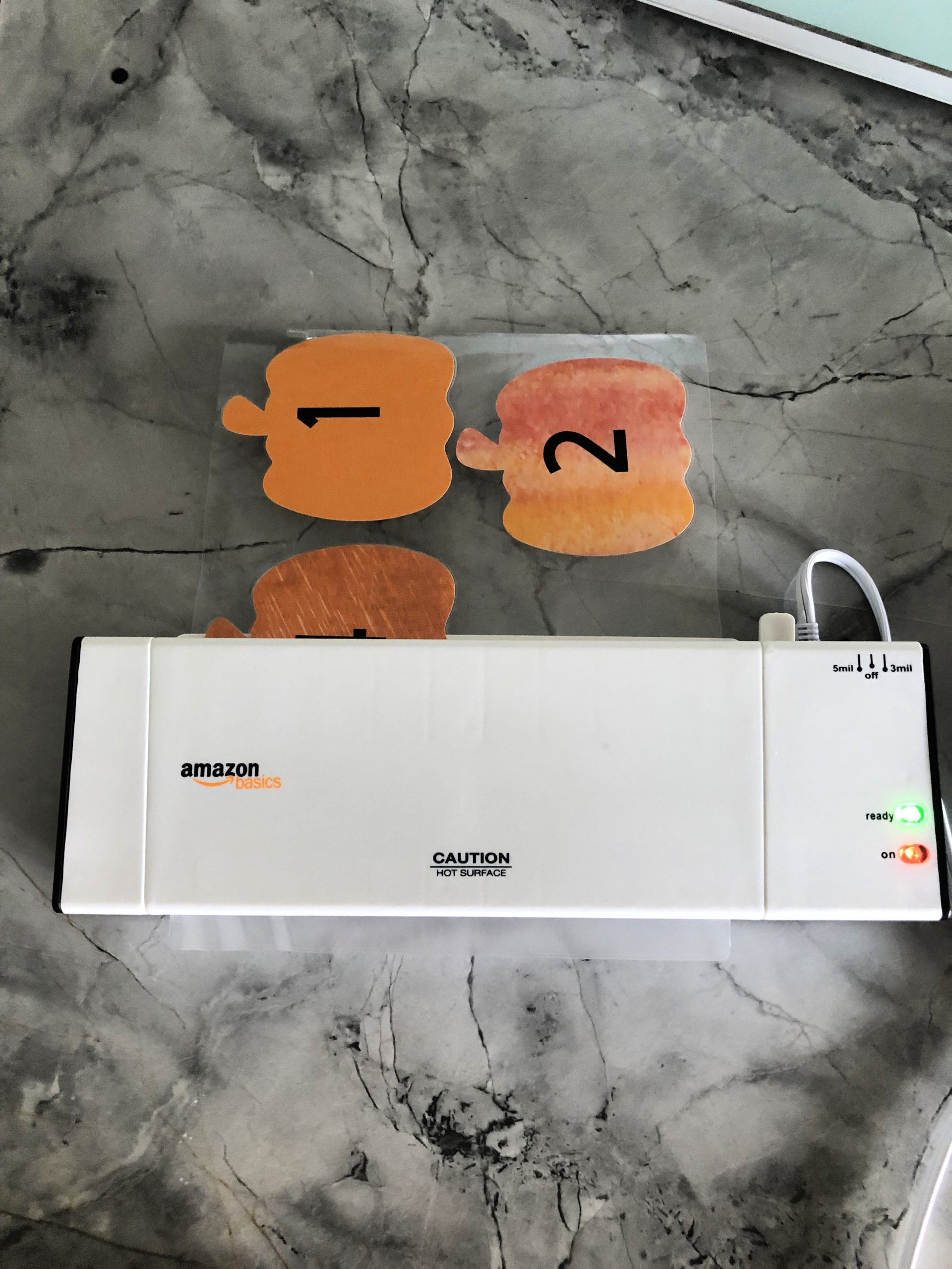 DIY Fishing for Numbered Pumpkins Game using the Amazon Laminator