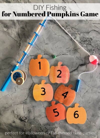 DIY Fishing For Numbered Pumpkins