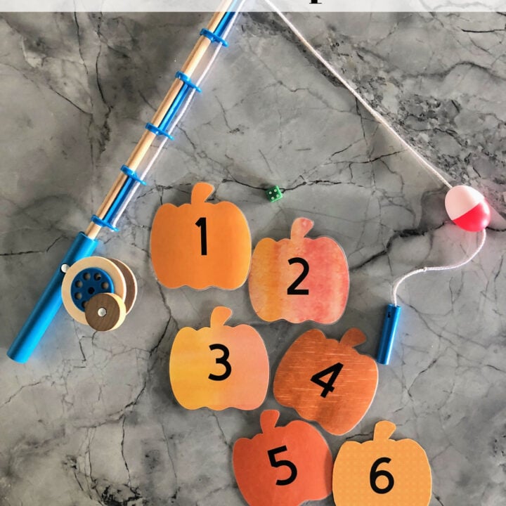 DIY Fishing For Numbered Pumpkins