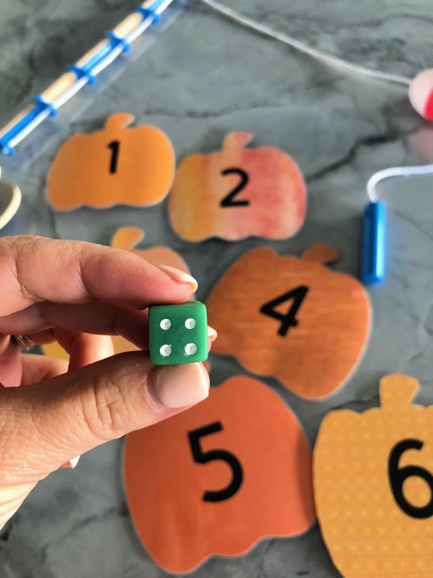 DIY Fishing for Fabric Numbers Game