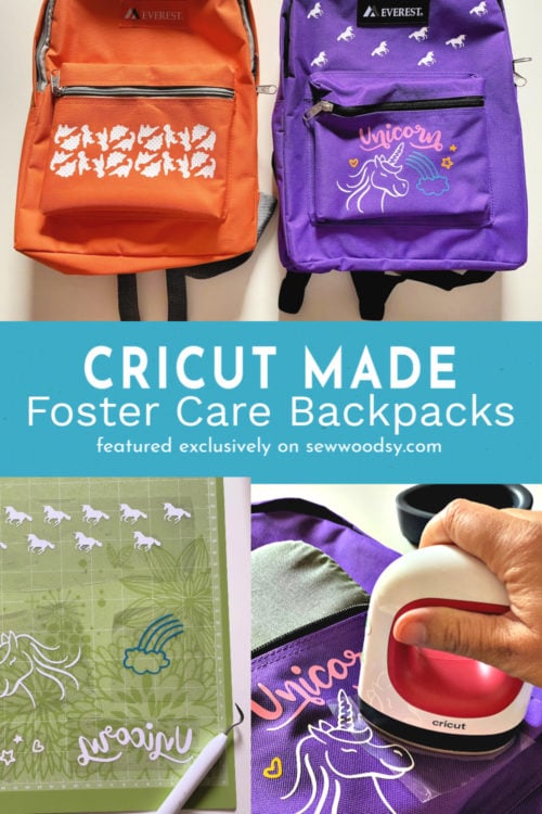 Cricut Foster Care Backpacks