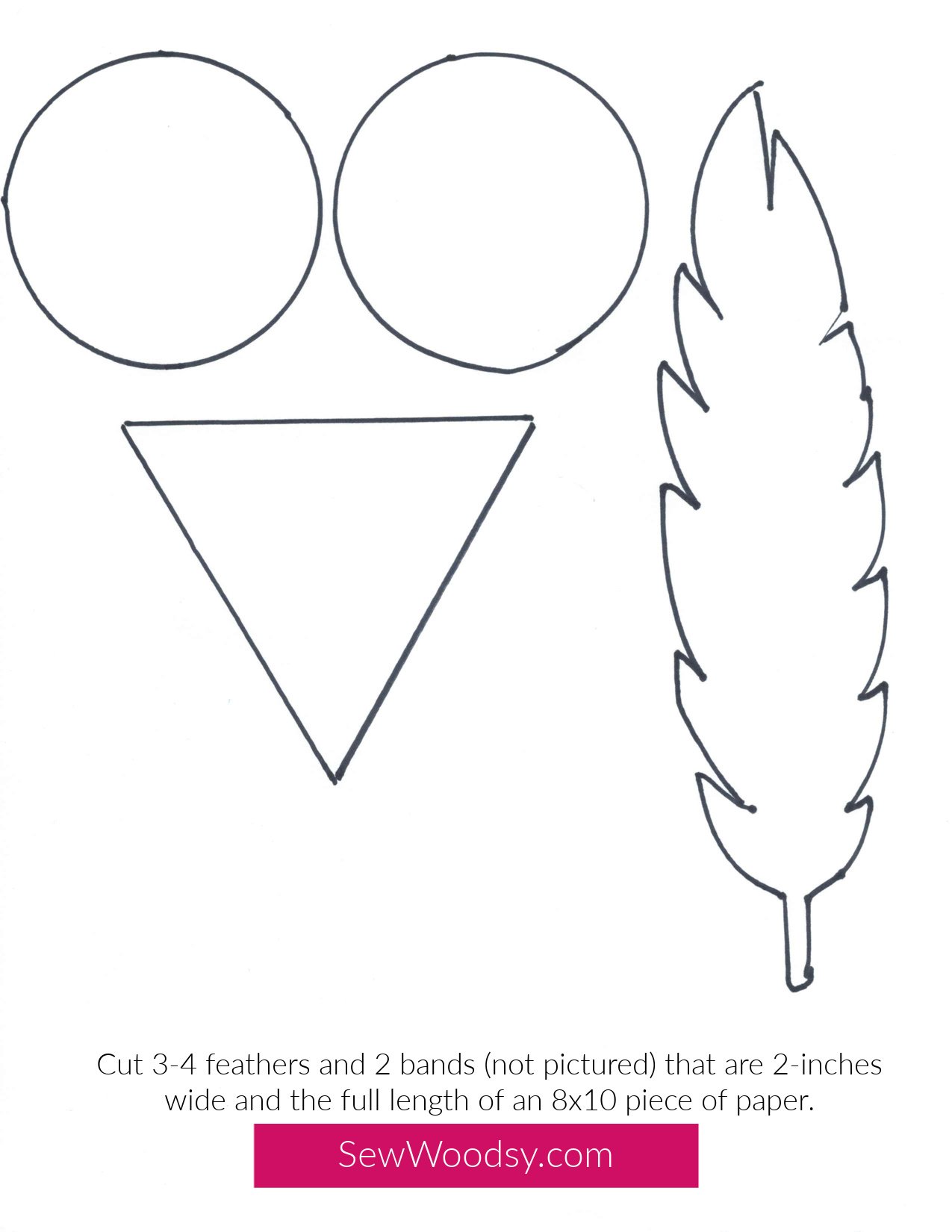 Turkey Paper Headband Printable Template