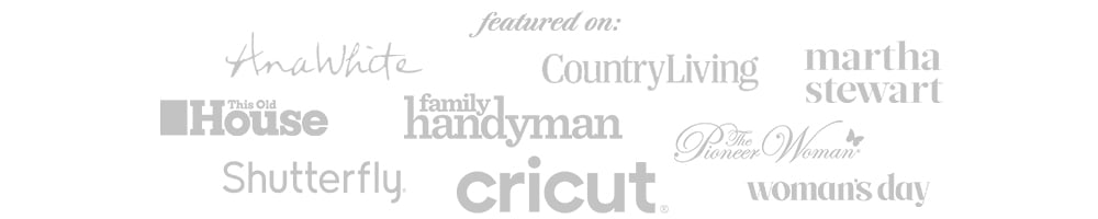 featured on logos of prominent brands like the family handyman, country living, cricut, and more.