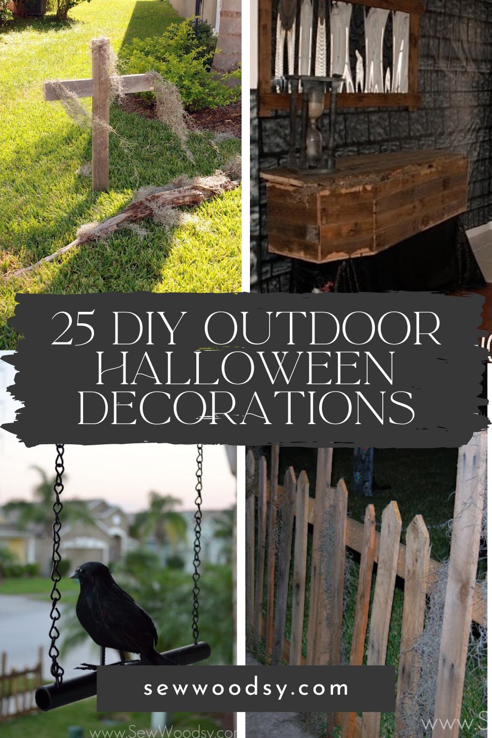25 DIY Outdoor Halloween Decorations - Sew Woodsy