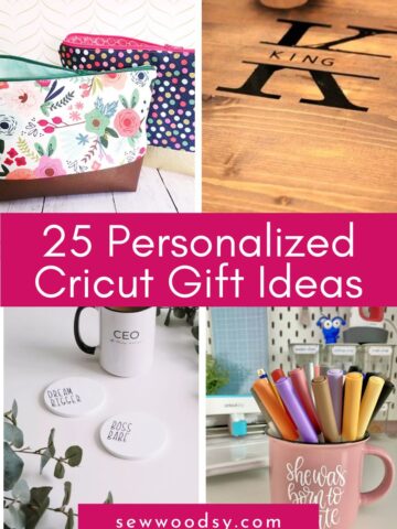 Four photos of different craft projects with post title text on image for Pinterest.