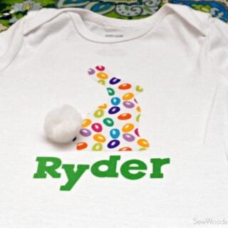 DIY Easter Bunny Onesie With Name
