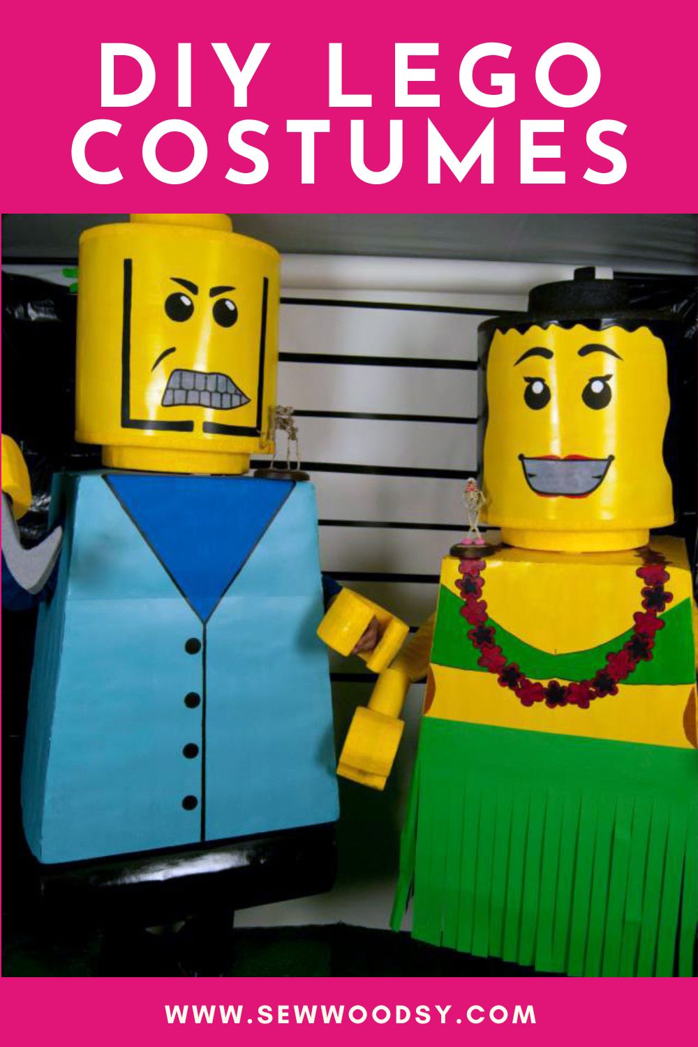 Man and woman lego with trophies on shoulders and text on image for Pinterest.