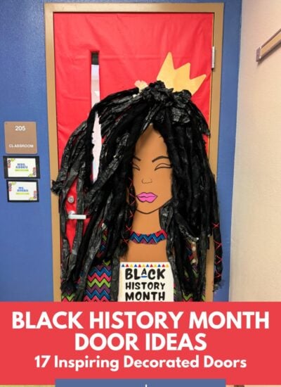 Black woman with dreads on a door with text on image for pinterest.